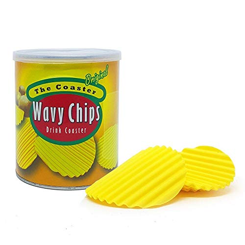 Porta Copos em Silicone Wavy Chips Tomato