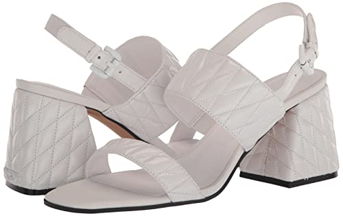 Image of Karl Lagerfeld Paris womens Sarina Quilted Open Toe Leather Heeled Sandal