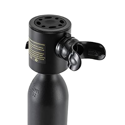 Mini Scuba Tank 0.5L Capacity Mini Scuba Diving Tanks, Underwater Device Scuba Cylinder w/5-10 Minutes Diving Oxygen Tank Inflatable Scuba Diving Equipment-Black