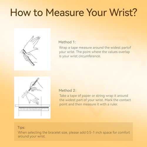 HMJ Moissanite Tennis Bracelet for Women, 4mm/5mm Diamond Tennis Bracelet Wedding Bridal Prom, Jewelry Bracelet Birthday Gift for Mother/Wife Size 6.5-7.5 Inch 6