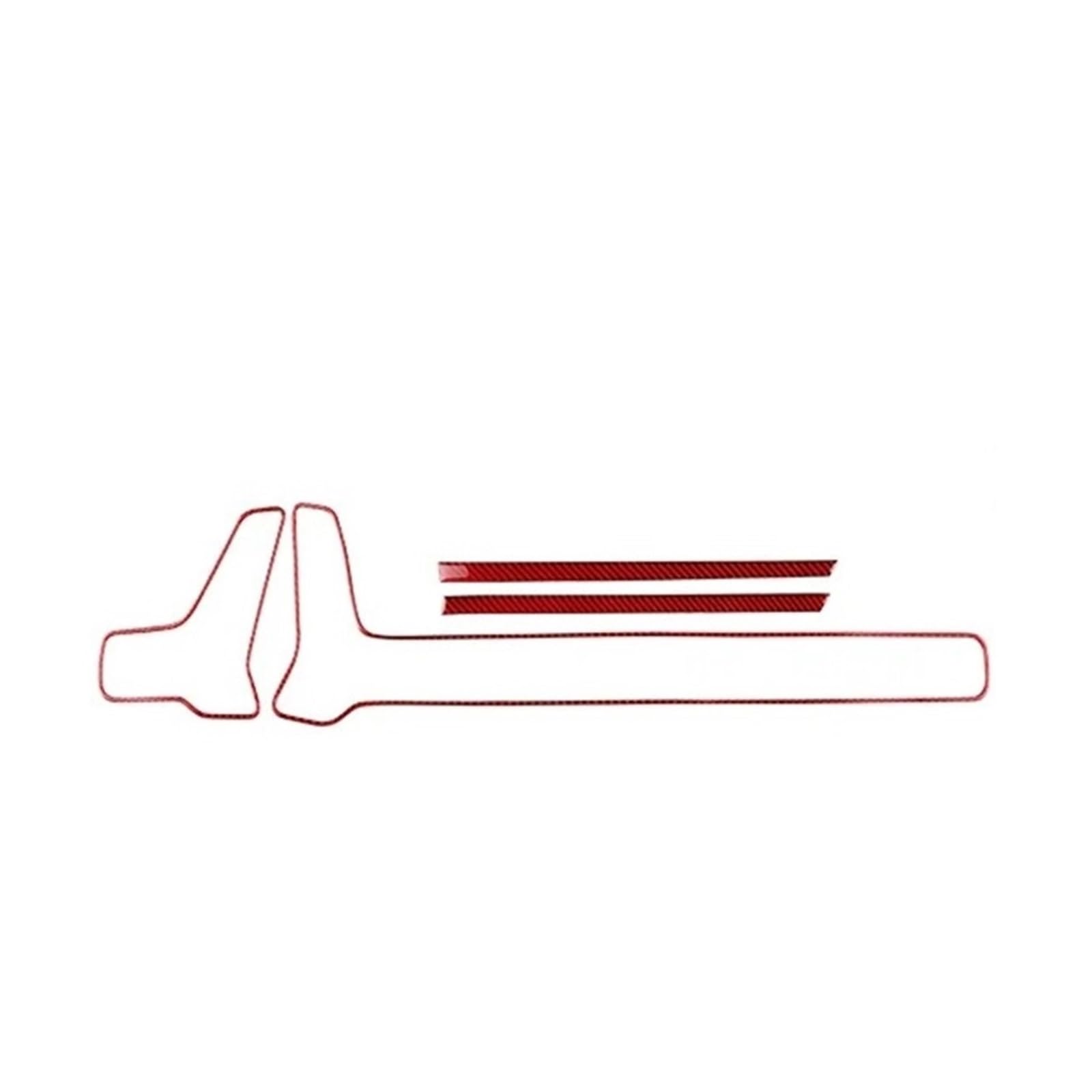 Car Interior Sticker for Kia for Sportage for NQ5 2022-2025 LHD RHD Car Air Outlet Frame Under Instrument Panel Sticker(for LHD Red)