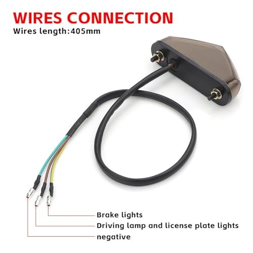 Feu arrière LED rouge et blanc 12V pour mini-moto, quad et scooter Honda
