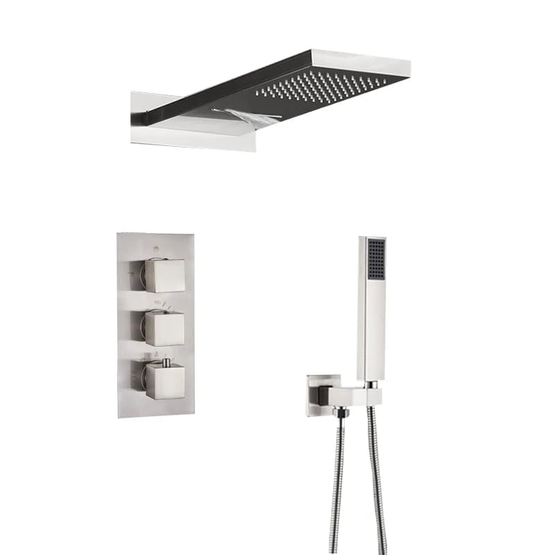 Robinet de douche mural noir mat pour transformer votre salle de bain en spa privé