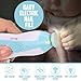 Bebe PRODUCTS Electric Baby Nail Trimmer File - Baby Nail Trimmer, Children, and Adults Toenails and Fingernails - LED Light Infant Nail Trimmer with 6 Replacement Heads and Storage Case - (Blue)