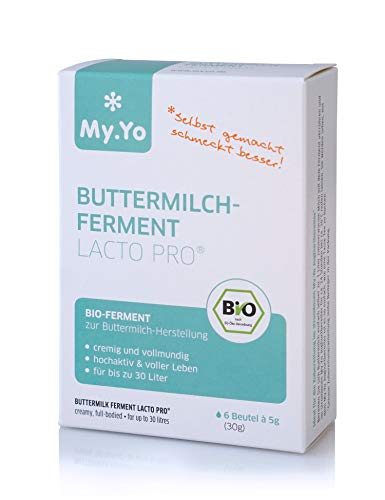 My.Yo - Bio Buttermilch Ferment Lacto Pro | 6x5 gr | Ferment für bis zu 30 L selbst gemachte Buttermilch