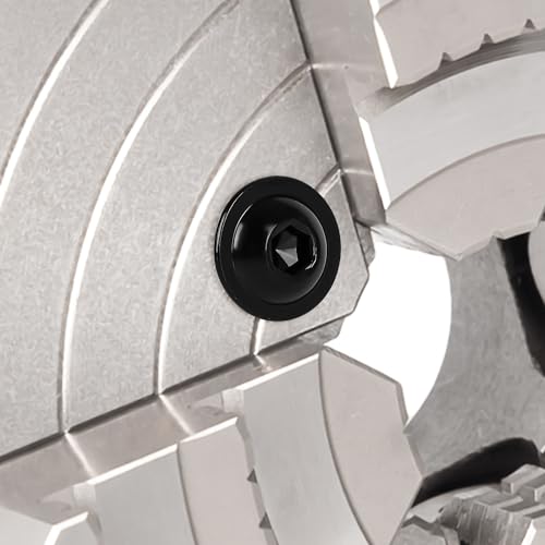 Image of M8-1.25 x 25mm 20 PCS Flanged Button Head Socket Cap Bolts Screws, Stainless Steel 304, Allen Socket Drive, Screwdriver Bit Included, Black Finish, Fully Machine Thread