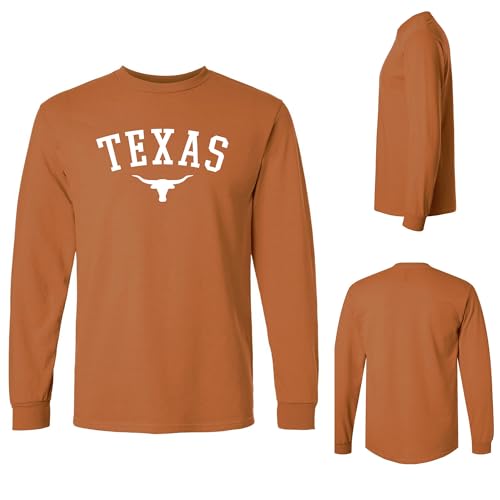 Texas Long Sleeve T-Shirt for Men, Women, Unisex, 100% Cotton, Texas State Pride Graphic Tee, Standard Fit Long Sleeve Top3