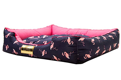 Cama com Colchão Removivel para Cachorro ou Gato Luppet até 5Kg Azul Flamingo M