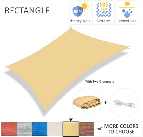Gardenexpert23x23sunshadesailwithgrommetslargesquarecanopyshadecoverforpatiogardenoutdoorbackyardsand  Urban Country Home Decor Garden expert 23×23 sun shade sail with grommets large square canopy shade cover for patio garden outdoor backyard sand  urban country home decor