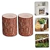 TOPPERFUN 2pcs Model Toy Stump Decoration for Home and Garden Realistic Miniature Log Stumps for Crafting Projects and Photography Height #5
