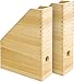 Produktbild VBS 2er-Pack Holz-Stehsammler, Steh-Ordner, Zeitschriften- und Aufbewahrungsbox mit Griffloch 25x9x32cm unbehandelt