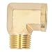 90 Degree Elbow Brass Pipe Fittings Durable 1/2in NPT Male to Female Adapter for Plumbing Systems Industrial Home Use Brass Material 5Pcs