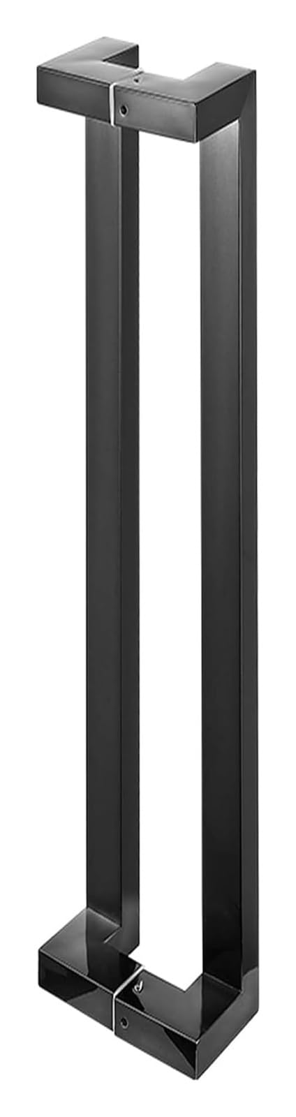 CWCQGH Push Pull Door Handle, Sliding Barn Door Handles, Push Pull Door Handles for Interior Exterior Doors Bathroom, Contemporary Commercial Stainless Steel,Black-60cm(24in)