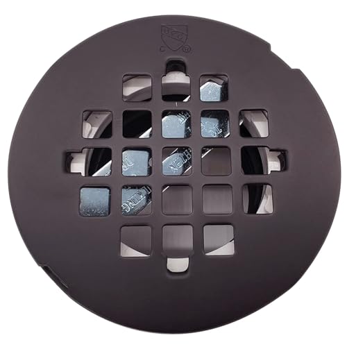 Image of Westbrass A206P-11 2 inch No-Caulk PVC Compression Shower Drain with 4-1 /4 inch Round Grid Cover, Antique Copper
