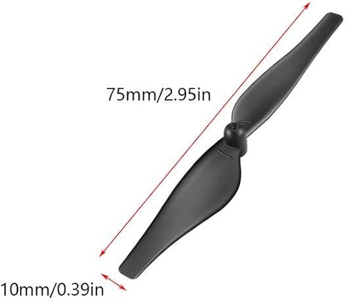Miniatura 3 de RiToEasysports Juego de 4 pares de cuchillas de hélice, juego de repuesto de hélice de dron ligero de fibra de carbono para DJI Tello (negro)