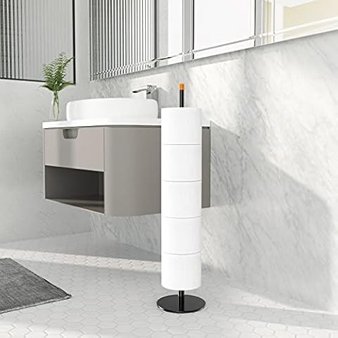 Soporte de Papel higiénico Negro de Acero Inoxidable Cover