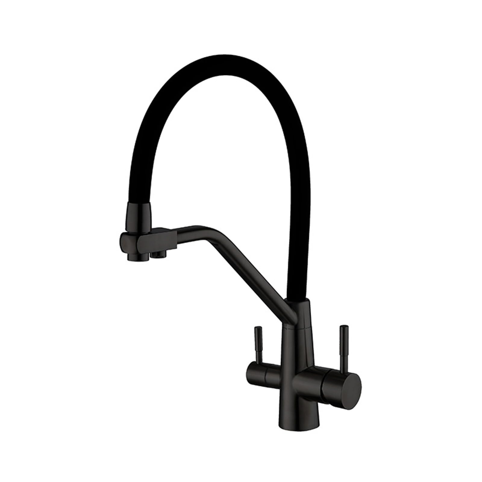 Lavabo 3 voies en laiton noir pour simplifier la vie en cuisine