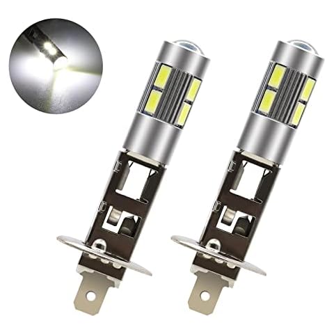 Ourbest H1 Led Fog Light Bulbs Led Headlight Bulbs Fog Lamp Bulbs 9V-16V 5630 10SMD 360 Degree Beam Angle White Daytime Running Light DRL Error Free CANbus 2pcs for Car SUV Truck ATV Cover