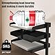 Klemmbares Schreibtisch Organizer Regal, Schreibtischregal Schwarz, 3 Stöckig Desk Shelf, Schreibtisch Aufsatzregal, Klemmbare Tischregal für Home Office Schule, 44 X 22 X 39cm