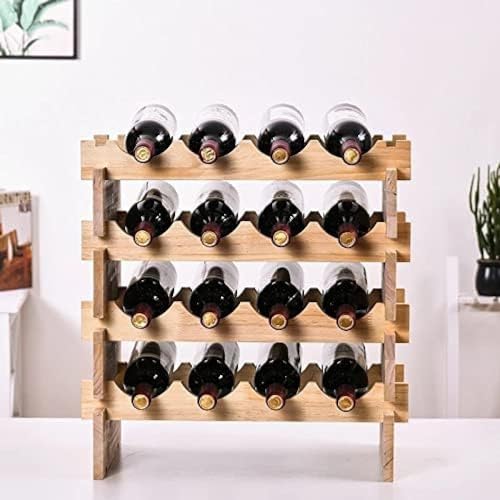 Soporte para botellas de vino de madera 3 niveles miniatura 6