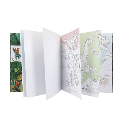Depesche 12757 Dino World Colouring Book with Sequin Design, with 20 Pages for Designing Dinosaur Motifs Includes a Sticker Sheet - Image 4