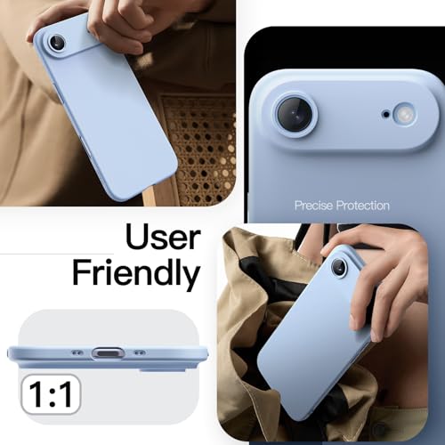 Image of JETech Slim Case for iPhone Air, Ultra-Thin Lightweight Minimalist Phone Cover with Camera Lens Protection, Matte Anti-Fingerprint Finish, 6.5-Inch Display (Sky Blue)