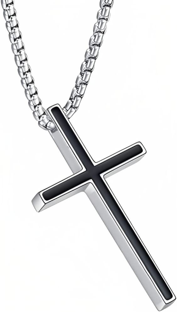 Buy VIEN® Stainless Steel Cross Silver Plain Retro Style Animal Punk