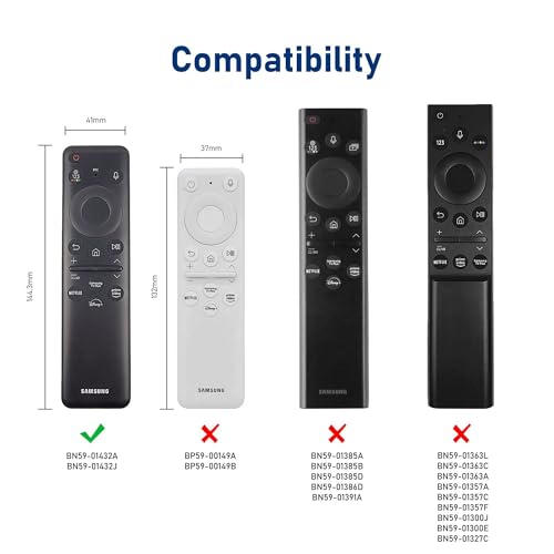 Image of Silicone TV Remote Cover Compatible with Samsung Smart TV Remote 2023 BN59-01432G BN59-01432A (Samsung Smart TV 2023 Model Solar Remote Cover - Style 4, Luminous Blue - Style 4)
