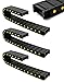 QWORK Plastic Nested Semi Open Cable Drag Chain, Flexible Enclosed Twist Chains, 4 Pack Wire Carrier Toughness Closed Chain for 3D Printer Parts CNC 3D Electrical Machines Router Mill, 25 x 77mm