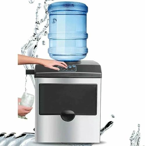 Fabricadora de hielo 2 en 1, acero inoxidable, 48 lbs diarias miniatura 6