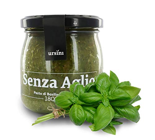 Ursini Salsa Pesto clásica sin ajo - 180 gr (Paquete de 2 Piezas)