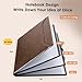CoBak 6 Sides Portable White Board 12x9 inch (A4) - Notebook Design Dry Erase Small Board with Pocket and 3 Markers, Anti-Ghosting Surface for Office, School, Homeschool with Gift Box (Brown)