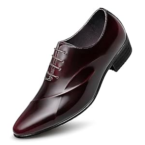 ZRO Men’s Lace Up Formal Modern Oxford Dress Shoes