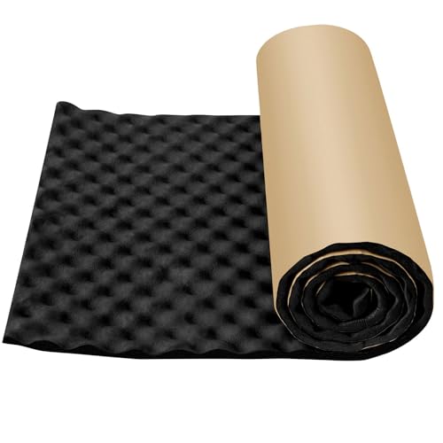 20 mm Insulation Mat, Auto Self-Adhesive Sound-proofing Foam Mat, Car Sound Insulation Deadener, Noise Acoustic Dampening, Moisture Proof Waterproof, 200 cm x 50 cm (Roll)