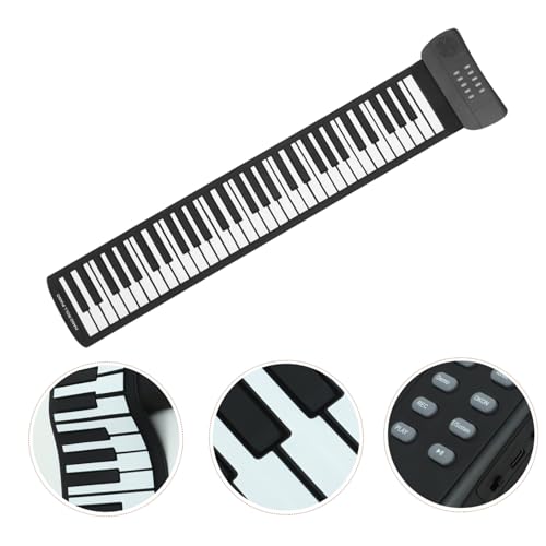 TOYANDONA 61 rouleau de piano clavier électrique piano pliable débutant clavier usb piano portable piano électronique roulé à la main piano électronique portatif Gel de silice Black - Les Beatles, Paul McCartney, John Lennon, RIngo Starr, George Harrison TOYANDONA 61 rouleau de piano clavier électrique piano pliable débutant clavier usb piano portable piano électronique roulé à la main piano électronique portatif Gel de silice Black – Image 8