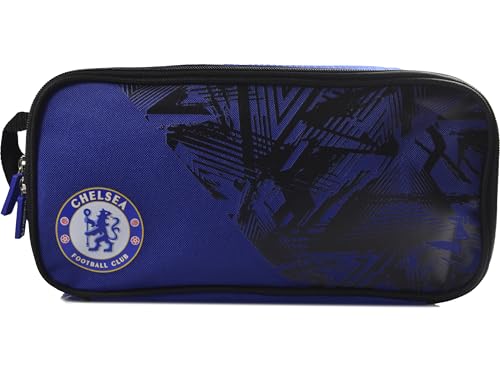 Hy-Pro Chelsea FC - Bolsa oficial para botas de fútbol, color azul y negro, con logotipo del club, cierre de cremallera