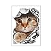 Produktbild Sagladiolus Dreidimensionale niedliche Tiere Katze Hund Toilette Aufkleber Wandtattoos Loch Kühlschrank Poster DIY Home Decor