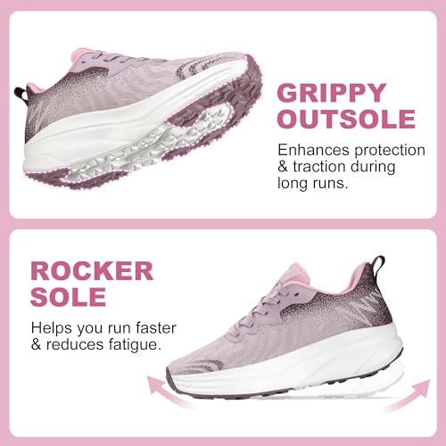 Image of ZOVE Wide Toe Box Shoes Women Extra Wide Width Sneakers Ultra Light Road Running Shoes Non-Slip Tennis Sneakers Breathable Walking Athletic