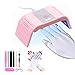 Produktbild UV Gel Nagellampe Faltbarer 36W Nageltrockner 12 LED Leuchten 2 Zeitvoreinstellungen 60S / 120S für Schnelles und Schmerzfreies Trocknen Fingernagel und Zehennagel Gel Poliermittel (Pink)