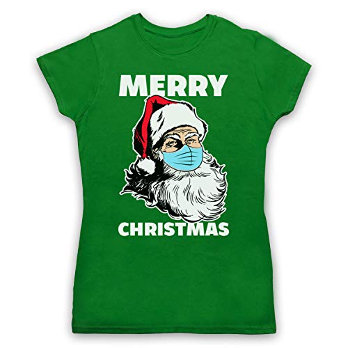 T-shirt Noël Santa Face Mask femmes parfait pour vos fêtes et repas de famille