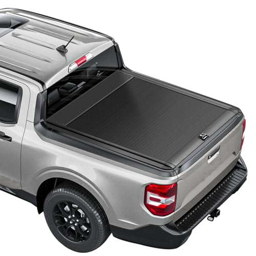 SADELOOS Retractable Truck Bed Tonneau Cover Compatible with 2022 2023 2024 2025 2026 Maverick (4.6'/54.4'') Retractable Hard Truck Bed Cover Password Lock