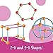 Learning Resources Dive into Shapes! A Sea and Build Geometry Set, 129 Pieces, Ages 6+, Geometry for Kids, Develops Shape Recognition, Back to School Games,3D Shapes for Kids