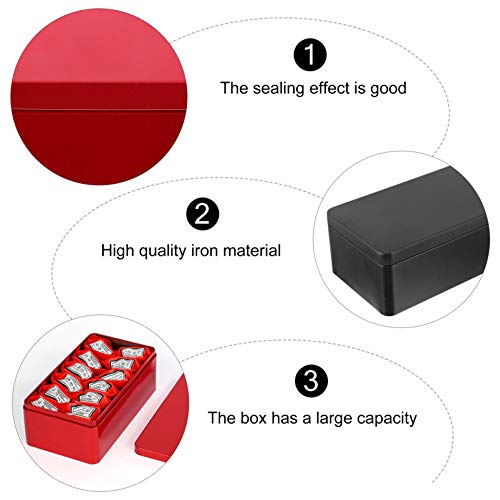 HEMOTON Caixa de lata vazia retangular de metal, 2 peças, com tampas para doces, biscoitos, café, er