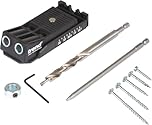 Trend Twin Pocket Hole Jig with HSS Drill Bit & Depth Setting Collar, Square Drive Bit & Pocket Hole Screws Selection, PH/JIG/C