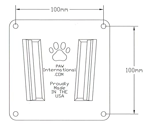 Paw International Rv Tv Bracket Black 3 Piece Set, 1 Polymer Tv Bracket, 2 Black Polymer Wall Mounts #TOP5