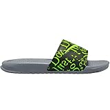 Nike Men's Benassi JDI Print Grey/Volt-Green/Black 631261-033 (Size: 9)