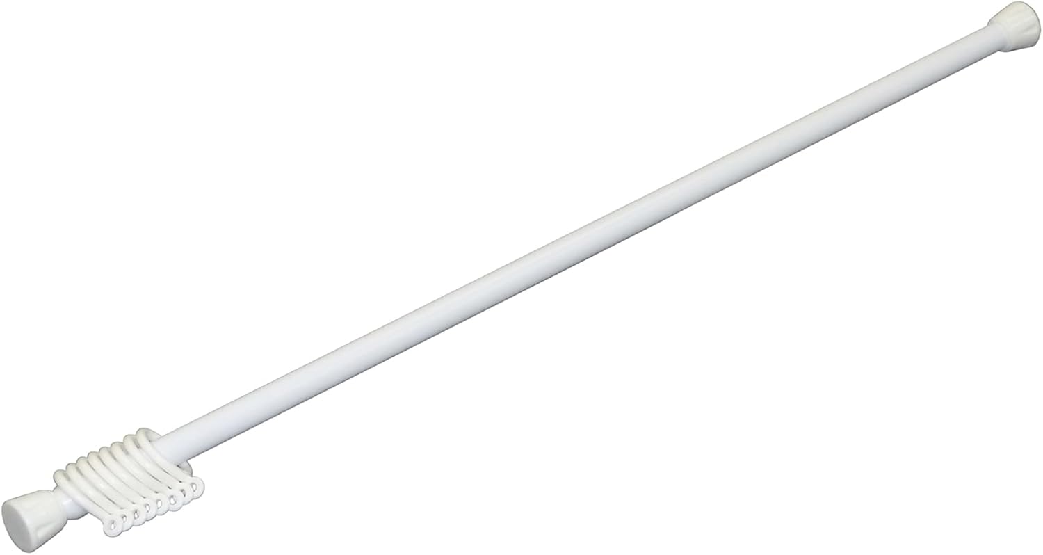 Heian Shindo NSW-8 Tension Rod, Spring Type, Strong Type, Slim S, With Ring, White, Width 27.6 - 43.3 inches (70 - 110 cm), Load Capacity 33.1 - 15.4 lbs (15 - 7 kg), Pipe Diameter 0.6 inches (1.6 cm)