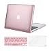 MOSISO Plastic Hard Case Shell & Keyboard Cover & Screen Protector Only Compatible [Previous Generation] MacBook Pro (No USB-C) Retina 15 Inch (Model: A1398) (No CD-ROM), Rose Gold