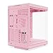 Hyte Y70 Mid-Tower ATX Gaming PC Desktop Case - Panoramic Tempered Glass - Dual Chamber - High Airflow Chassis - PCIE 4.0 Riser Cable Included - New Modern Aesthetic - Strawberry Milk (Pink)