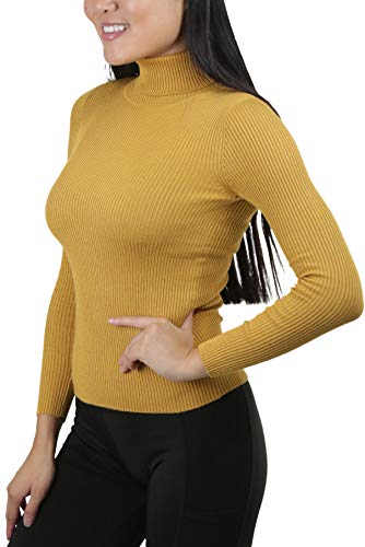 Image of ToBeInStyle Women's Classic Knit Fold Over Turtleneck Pullover